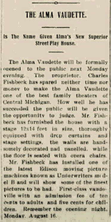 Regent Theater - August 12 1909 12 By 14 Stage With Edison Projector (newer photo)